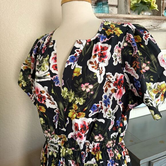 NWT By Anthropologie Womens Floral V-neck The Somerset Maxi Dress Multicolor XL - Picture 8 of 16